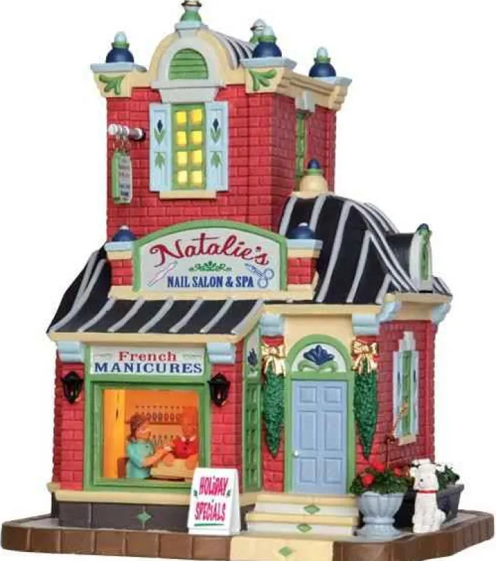 45686 - Natalie's Nail Salon & Spa - Lemax Caddington Village Christmas Houses & Buildings