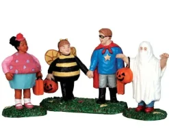 52304 - New Trick Or Treaters, Set Of 3 - Lemax Spooky Town Figurines