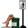 14364 - No Littering, Set Of 2 - Lemax Christmas Village Misc. Accessories
