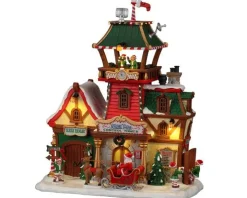 25864 - North Pole Control Tower, With 4.5-Volt Adaptor - Lemax Santa's Wonderland Christmas Village Houses & Buildings