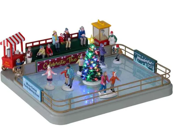 14871 - Outdoor Skating Rink, With 4.5V Adaptor - Lemax Table Pieces