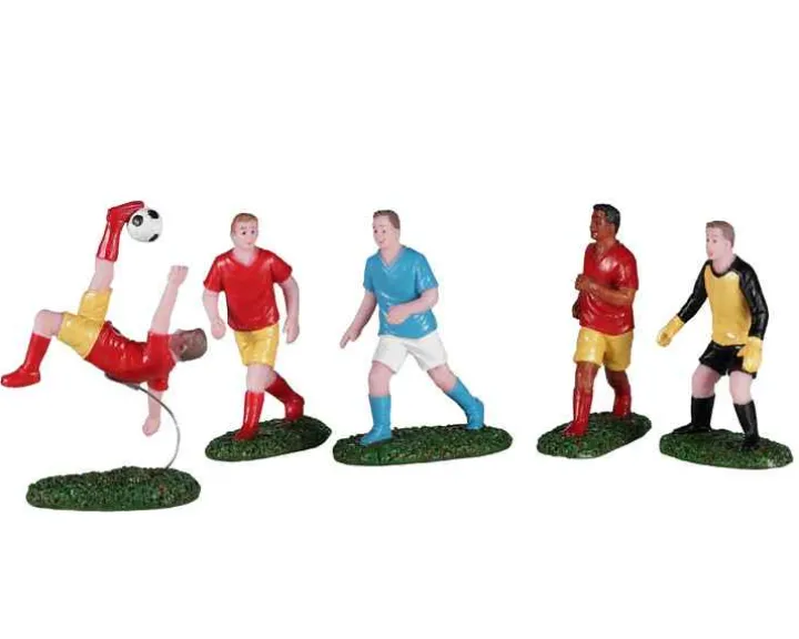 02961 - Playing Soccer, Set Of 5 - Lemax Figurines