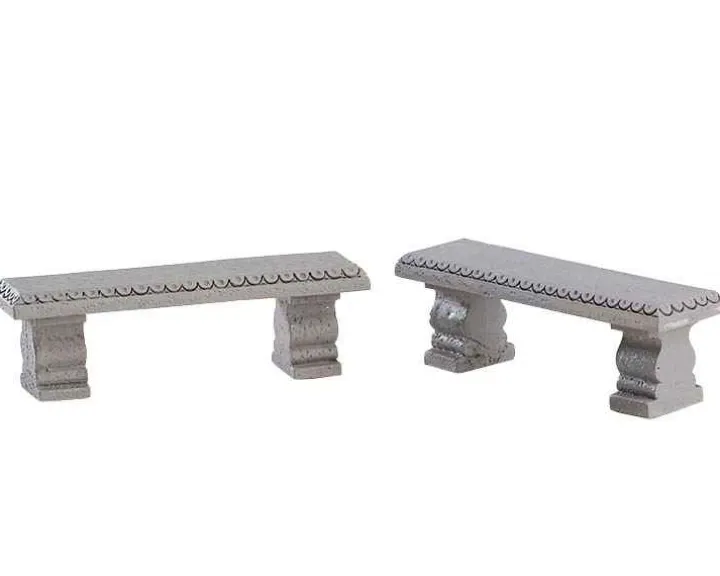 74236 - Plaza Bench, Set Of 2 - Lemax Misc. Accessories