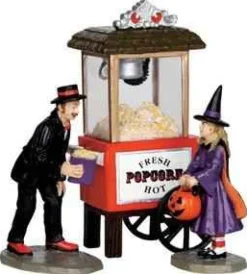 32112 - Popcorn Treats, Set Of 3 - Lemax Spooky Town Halloween Village Figurines