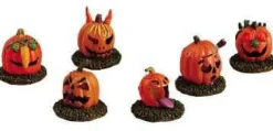 52117 - Pumpkin People, Set Of 6 - Lemax Spooky Town Halloween Village Figurines