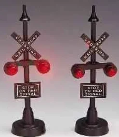34954 - Railway Stop Light, Set Of 2, Battery-Operated (4.5V) - Lemax Christmas Village Misc. Accessories