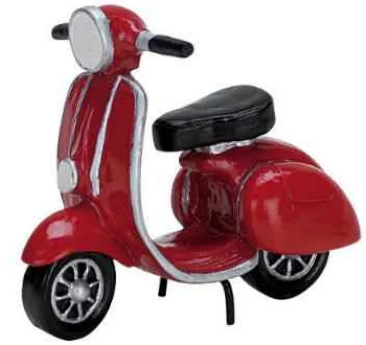 74610 - Red Mopeds - Lemax Christmas Village Misc. Accessories