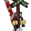 24464 - Rotten Railroad Crossing - Lemax Spooky Town Halloween Village Accessories