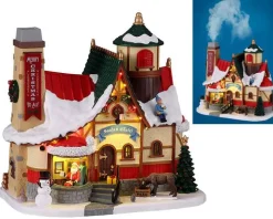 15742 - Santa's Chalet, With 4.5-Volt Adaptor - Lemax Santa's Wonderland Christmas Village Houses & Buildings