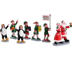 23592 - Santa's Elf Parade, Set Of 7 - Lemax Christmas Village Table Pieces