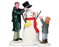 52352 - Sharp-Dressed Snowman, Set Of 2 - Lemax Christmas Figurines