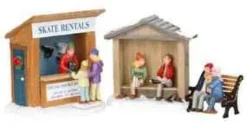 03849 - Skate Rentals, Set Of 3 - Lemax Christmas Village Table Pieces