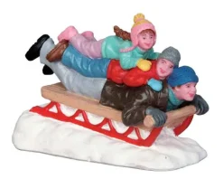 52329 - Sledding With Dad - Lemax Christmas Figurines