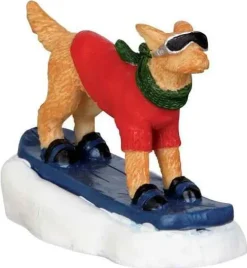 42222 - Snowboarding Dog - Lemax Christmas Village Figurines