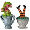 24946 - Spooky Planter Urns, Set Of 2 - Lemax Spooky Town Halloween Village Accessories