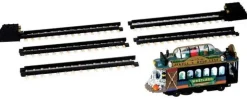 44749 - Spooky Town Trolley, Set Of 6, Battery-Operated (4.5-Volt) - Lemax Spooky Town Halloween Village Accessories