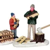 52323 - Stacking Firewood, Set Of 2 - Lemax Christmas Figurines