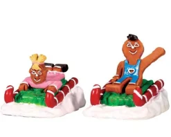 62468 - Sweet Sledding, Set Of 2 - Lemax Sugar N Spice Figurines