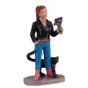 12045 - Tattoo Katarina & Cat - Lemax Spooky Town Halloween Village Figurines