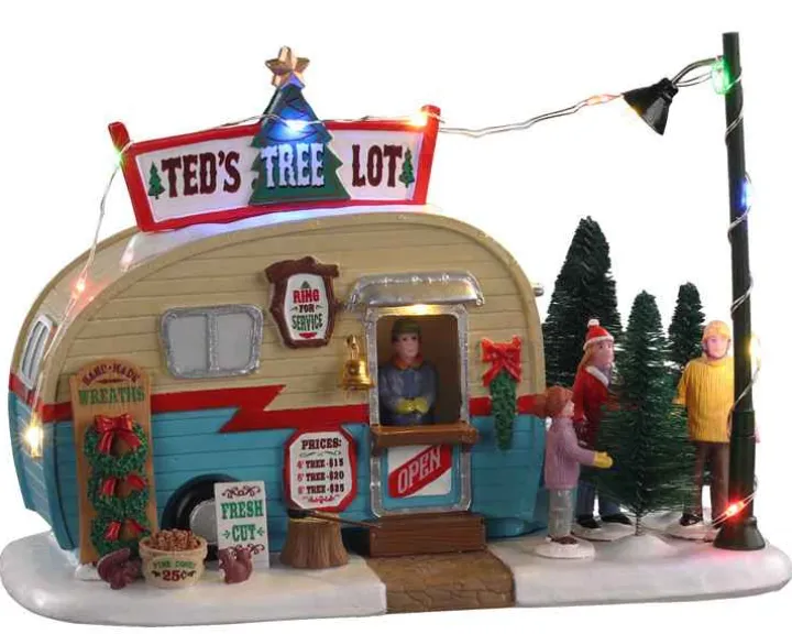 04746 - Ted's Tree Lot, Battery-Operated (4.5V) - Lemax Table Pieces