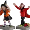 02903 - Terrified Trick-Or-Treaters, Set Of 2 - Lemax Spooky Town Figurines