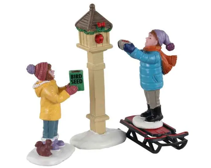 12015 - The Bird Feeders, Set Of 3 - Lemax Figurines