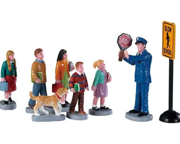 92753 - The Crossing Guard, Set Of 8 - Lemax Figurines