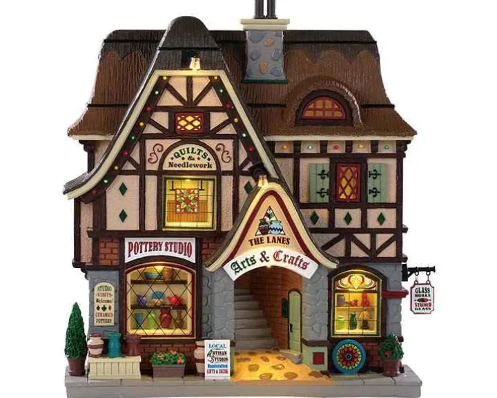 95472 - The Lanes - Arts And Crafts, Battery-Operated (4.5-Volt) - Lemax Facades