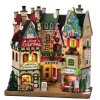 15804 - Tis The Season Shops, Battery-Operated (4.5-Volt) - Lemax Christmas Village Facades
