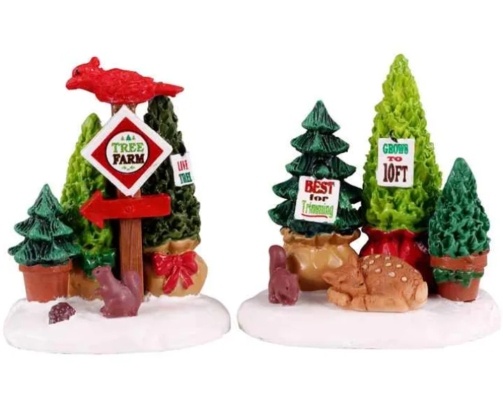 14844 - Tree Farm Display, Set Of 2 - Lemax Misc. Accessories