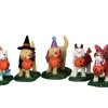 52301 - Trick Or Treating Dogs, Set Of 5 - Lemax Spooky Town Figurines