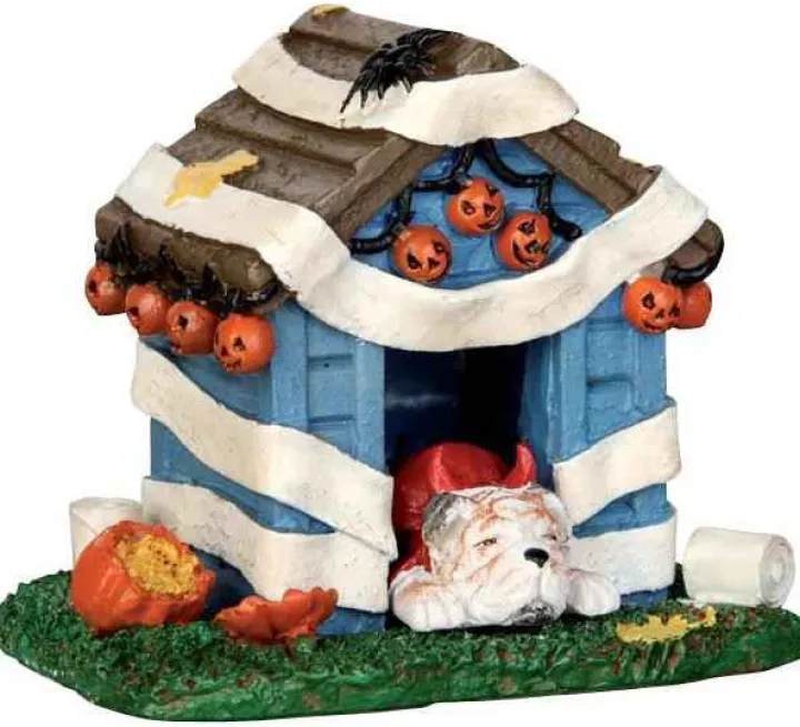 44778 - Tricked Out Doghouse - Lemax Spooky Town Halloween Village Accessories