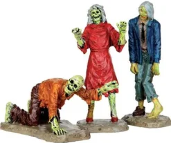 42219 - Walking Zombies, Set Of 3 - Lemax Spooky Town Figurines