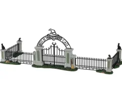 14857 - Witch Gate, Set Of 5 - Lemax Spooky Town Halloween Village Accessories