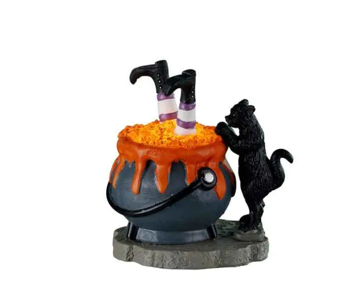 24940 - Witchy Cauldron, Battery-Operated (4.5-Volt) - Lemax Spooky Town Halloween Village Accessories