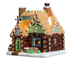 75178 - Yule Log Cabin, Battery-Operated (4.5V) - Lemax Sugar N Spice Houses