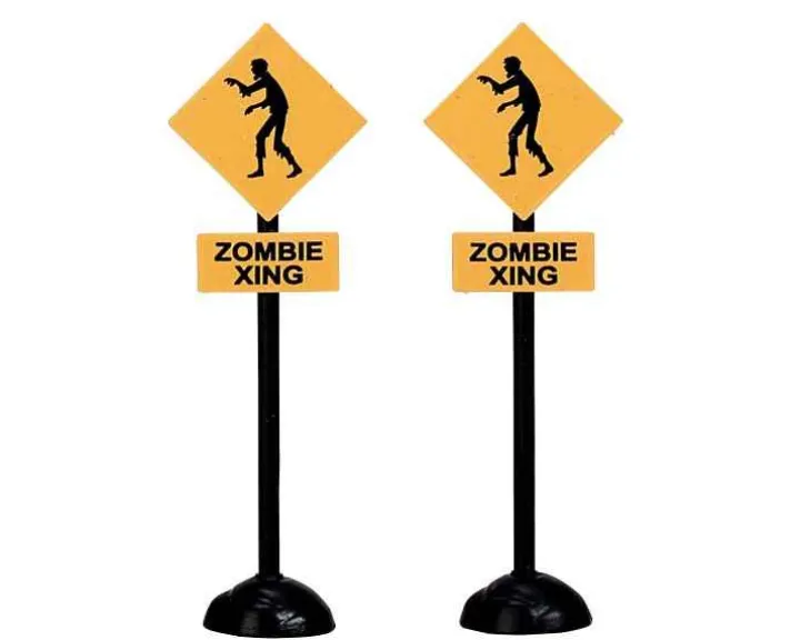 74218 - Zombie Crossing, Set Of 2 - Lemax Spooky Town Accessories