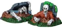 22007 - Zombies!!!, Set Of 2 - Lemax Spooky Town Halloween Village Figurines