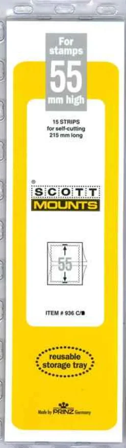 55 Mm X 215 Mm Strip Clear Mount (15 Mounts)
