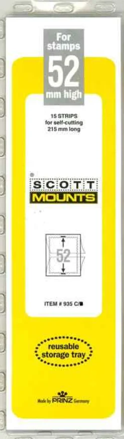 52 Mm X 215 Mm Strip Clear Mount (15 Mounts)