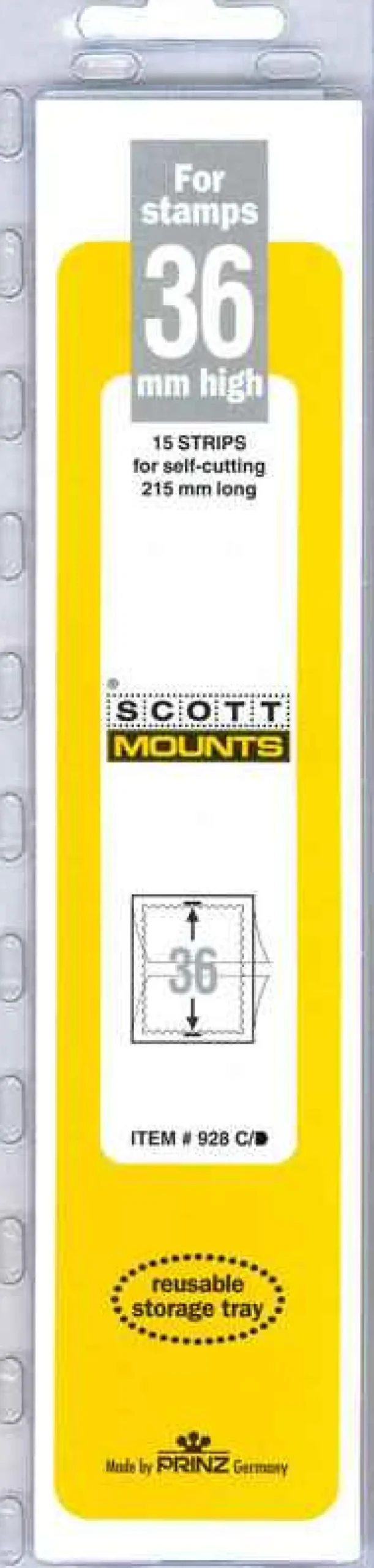 36 Mm X 215 Mm Strip Clear Mount (15 Mounts)